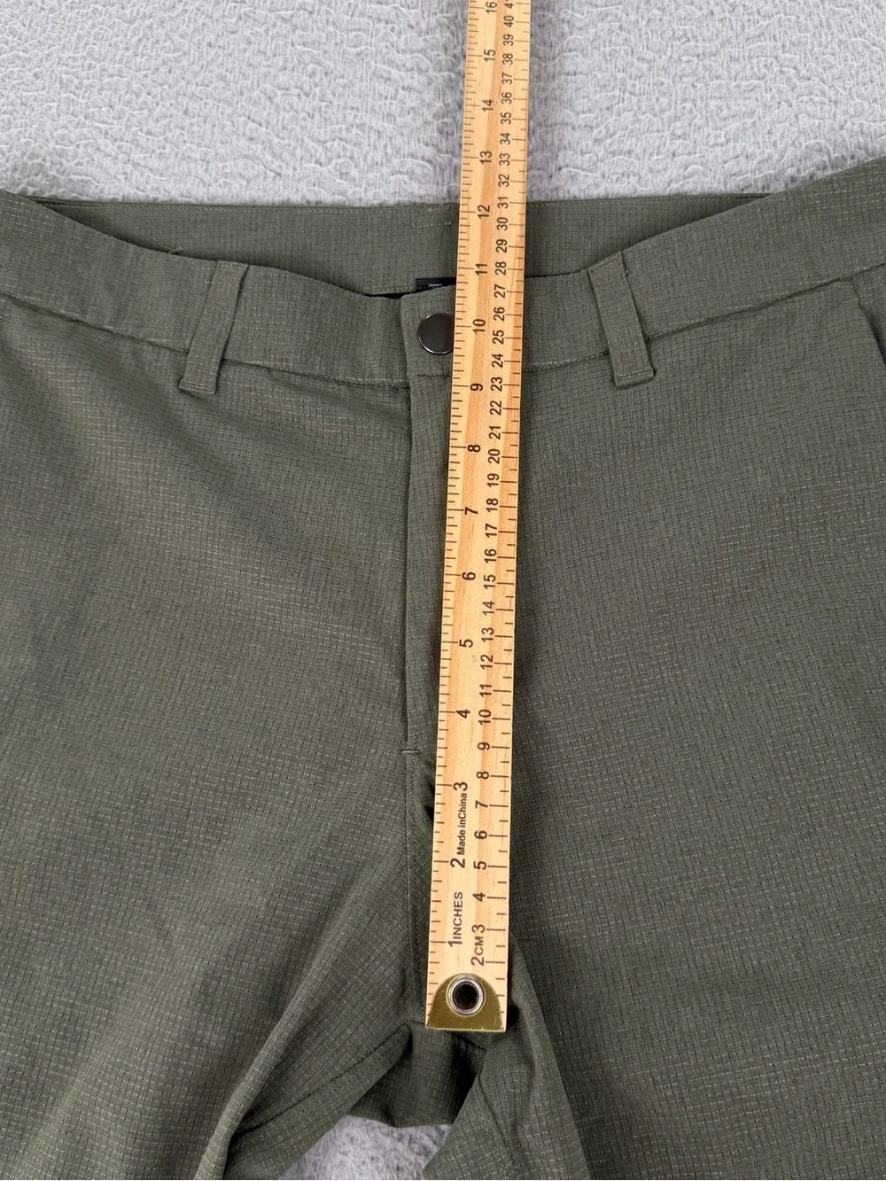 Lululemon Commission Pants Mens 32 Green Slim Fit WovenAir Chino Athleisure